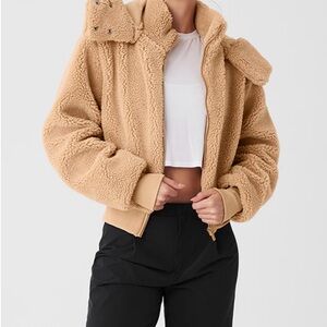 ALO FOXY SHERPA JACKET - CAMEL - worn twice - size small